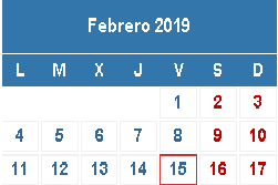 Calendario del contribuyente, hasta el 28 de febrero
