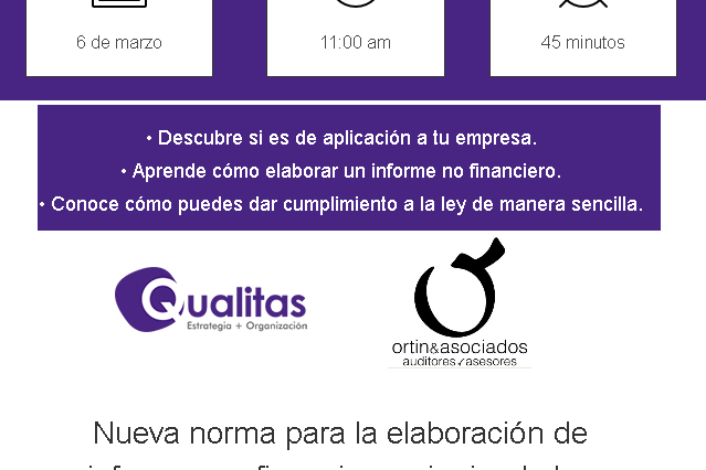 Webinar gratuito Qualitas y Ortín y Asociados