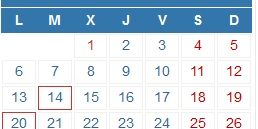 Calendario del contribuyente · Hasta el 30 de mayo