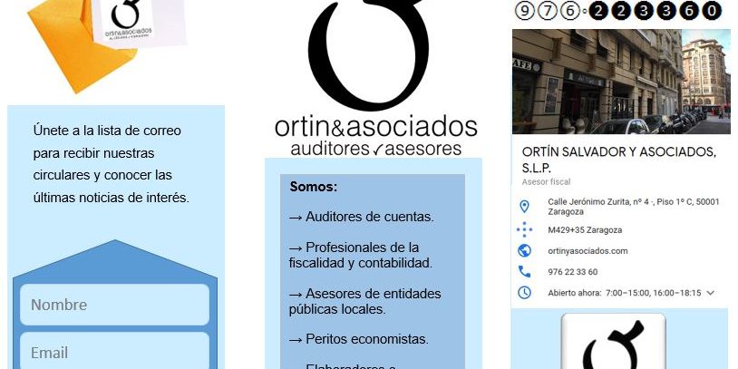 Contacto Ortín y Asocidos Suscríbete a la newsletter de Ortín y Asociados