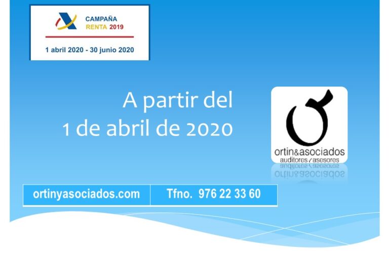 Declaración renta Ortín y Asociados