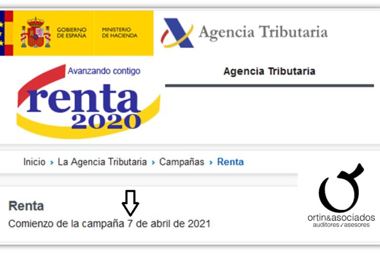Renta 2020 · Ortín y Asociados