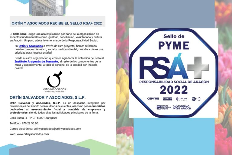 Sello PYME RSA+ 2022 · Ortín y Asociados