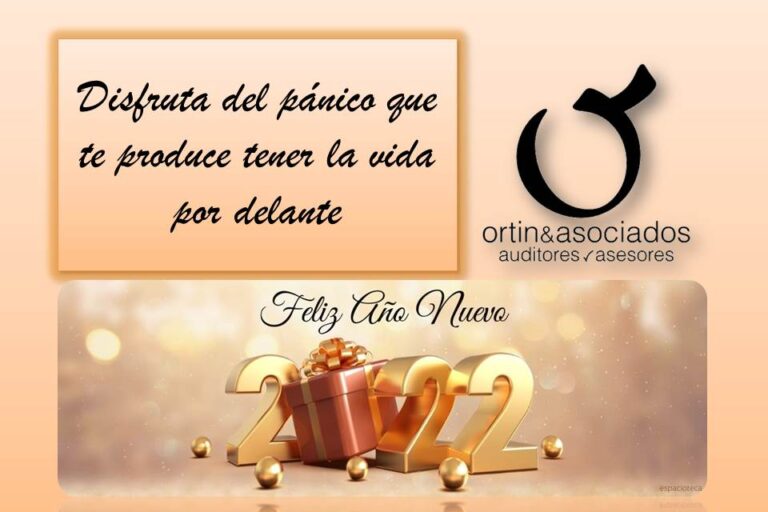 Feliz año 2022 · Ortín y Asociados