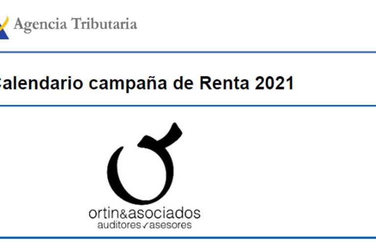 Calendario Renta 2021 · Ortin y asociados
