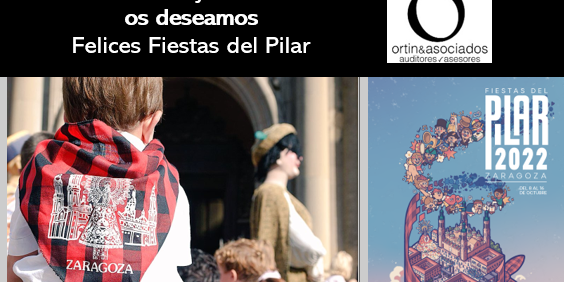 Felices fiestas · Ortin y Asociados Felices fiestas del Pilar · Ortin y Asociados