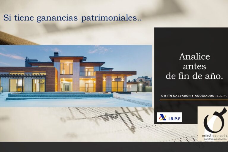 Ganancia patrimonial · Ortín y asociados