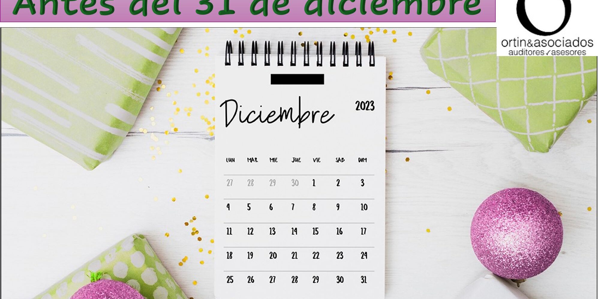 consejos fiscales 2023 · Ortín y asociados
